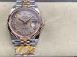 ARF Rolex Datejust 36mm Dandong 3235 Movement 72h Pink Face TT RG Jubilee Band Watch